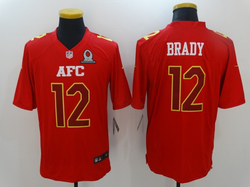 Men's New England Patriots Tom Brady #12 Red Jersey